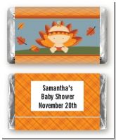 Little Turkey Girl - Personalized Baby Shower Mini Candy Bar Wrappers