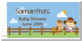 Little Cowgirl - Personalized Baby Shower Place Cards