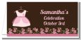 Little Girl Outfit - Personalized Baby Shower Place Cards thumbnail