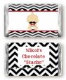 Little Man Mustache Black/Grey - Personalized Baby Shower Mini Candy Bar Wrappers thumbnail