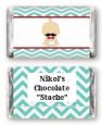 Little Man Mustache - Personalized Baby Shower Mini Candy Bar Wrappers thumbnail