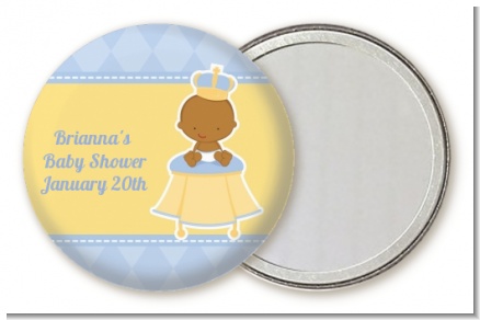 Little Prince African American - Personalized Baby Shower Pocket Mirror Favors