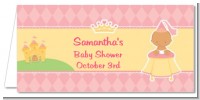 Little Princess African American - Personalized Baby Shower Place Cards