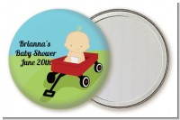 Little Red Wagon - Personalized Baby Shower Pocket Mirror Favors