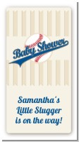 Little Slugger Baseball - Custom Rectangle Baby Shower Sticker/Labels