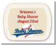 Little Slugger Baseball - Personalized Baby Shower Rounded Corner Stickers thumbnail