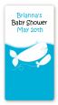 Little Squirt Whale - Custom Rectangle Baby Shower Sticker/Labels thumbnail