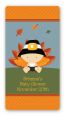 Little Turkey Boy - Custom Rectangle Baby Shower Sticker/Labels thumbnail