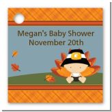 Little Turkey Boy - Personalized Baby Shower Card Stock Favor Tags