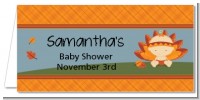 Little Turkey Girl - Personalized Baby Shower Place Cards