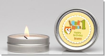 Look Who's Turning One Owl - Birthday Party Candle Favors