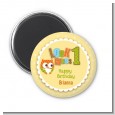 Look Who's Turning One Owl - Personalized Birthday Party Magnet Favors thumbnail