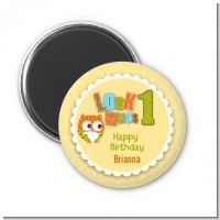 Look Who's Turning One Owl - Personalized Birthday Party Magnet Favors