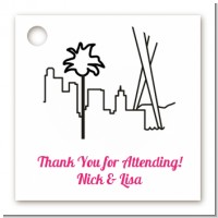 Los Angeles Skyline - Personalized Bridal Shower Card Stock Favor Tags