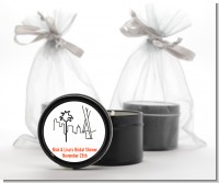 Los Angeles Skyline - Bridal Shower Black Candle Tin Favors