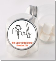 Los Angeles Skyline - Personalized Bridal Shower Candy Jar