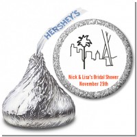 Los Angeles Skyline - Hershey Kiss Bridal Shower Sticker Labels