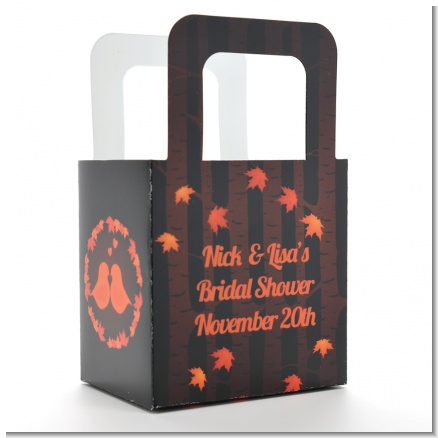 Fall Love Birds - Personalized Bridal Shower Favor Boxes