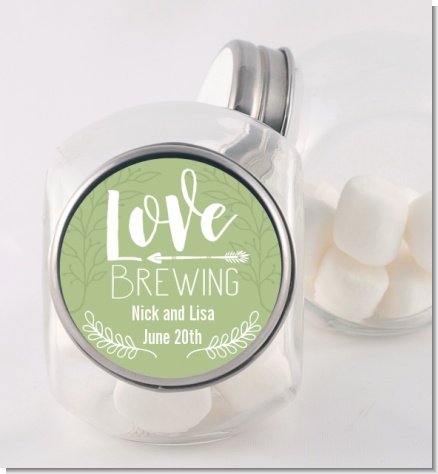 Love Brewing - Personalized Bridal Shower Candy Jar