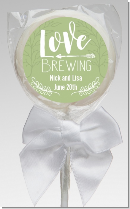 Love Brewing - Personalized Bridal Shower Lollipop Favors