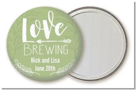 Love Brewing - Personalized Bridal Shower Pocket Mirror Favors
