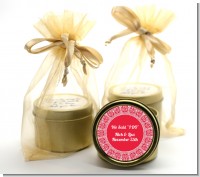 Love is Blooming Red - Bridal Shower Gold Tin Candle Favors