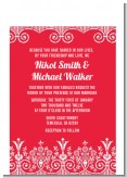Love is Blooming Red - Bridal Shower Petite Invitations