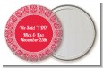Love is Blooming Red - Personalized Bridal Shower Pocket Mirror Favors thumbnail