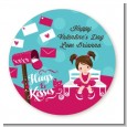 Love Letters - Round Personalized Valentines Day Sticker Labels thumbnail