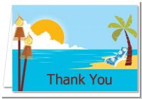 Luau - Birthday Party Thank You Cards