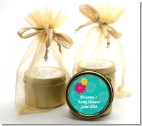 Luau - Baby Shower Gold Tin Candle Favors