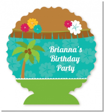 Luau - Personalized Birthday Party Centerpiece Stand