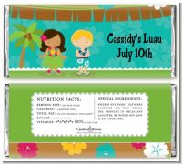 Luau Friends - Personalized Birthday Party Candy Bar Wrappers