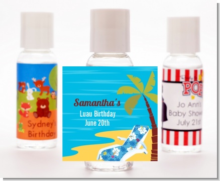 Luau - Personalized Baby Shower Hand Sanitizers Favors