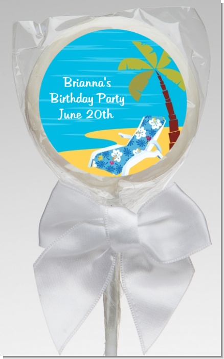 Luau - Personalized Birthday Party Lollipop Favors