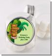 Luau Tiki - Personalized Birthday Party Candy Jar thumbnail