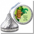 Luau Tiki - Hershey Kiss Birthday Party Sticker Labels thumbnail