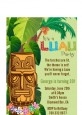 Luau Tiki - Birthday Party Petite Invitations thumbnail