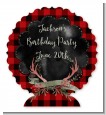 Lumberjack Buffalo Plaid - Personalized Birthday Party Centerpiece Stand thumbnail