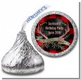 Lumberjack Buffalo Plaid - Hershey Kiss Birthday Party Sticker Labels thumbnail