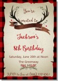 Lumberjack Buffalo Plaid - Birthday Party Invitations