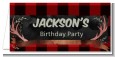 Lumberjack Buffalo Plaid - Personalized Birthday Party Place Cards thumbnail