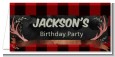 Lumberjack Buffalo Plaid - Personalized Birthday Party Place Cards thumbnail