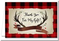 Lumberjack Buffalo Plaid - Birthday Party Thank You Cards