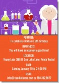 Mad Scientist - Birthday Party Invitations