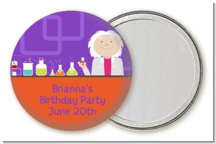 Mad Scientist - Personalized Birthday Party Pocket Mirror Favors