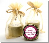Maroon Floral - Graduation Party Gold Tin Candle Favors