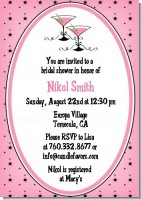 Martini Glasses - Bridal Shower Invitations