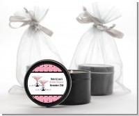 Martini Glasses - Bridal Shower Black Candle Tin Favors