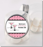 Martini Glasses - Personalized Bridal Shower Candy Jar